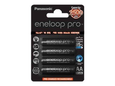 Panasonic eneloop pro BK-3HCDE - Akku 4 x AA-tyyppi - NiMH - (ladattava) - 2500 mAh