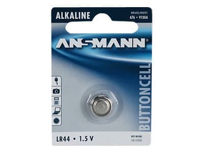 Ansmann Alkaline Battery LR 44, Kertakäyttöinen akku, Alkali, 1,5 V, 1 kpl, 70 mm, 50 mm