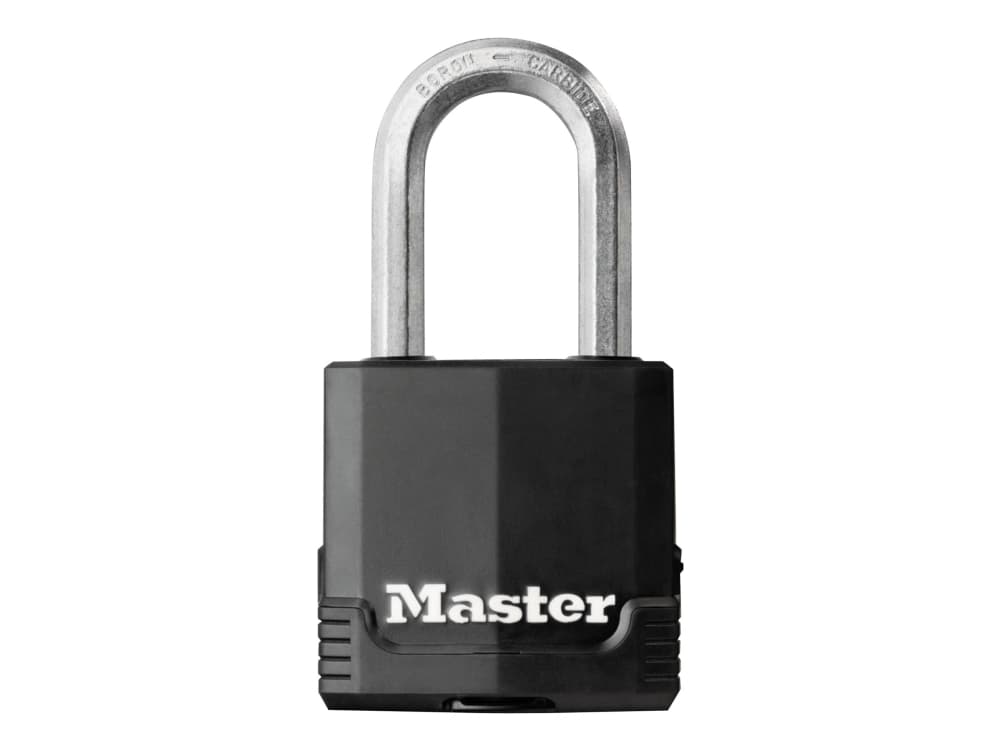 MASTER LOCK M115EURDLF, Perinteinen riippulukko, Avainlukko, Ei-sarjoitettu avain, Aita, Autotalli, Portti, Shed, Säilytyskaappi, Työkalulaatikko, Workshop, Musta, Hopea, Terästä
