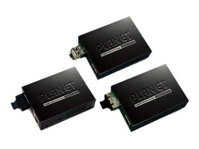 PLANET GT-802S - Valokuitumuuntaja - GigE - 10Base-T, 1000Base-LX, 100Base-TX, 1000Base-T - RJ-45 / SC enkelttilstand - op til 10 km - 1310 nm