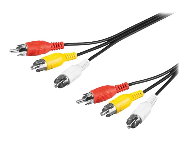 Wentronic Goobay Cinch liitäntäkaapeli, 2 m - 3x Cinch pistoke > 3x Cinch pistoke (50381)