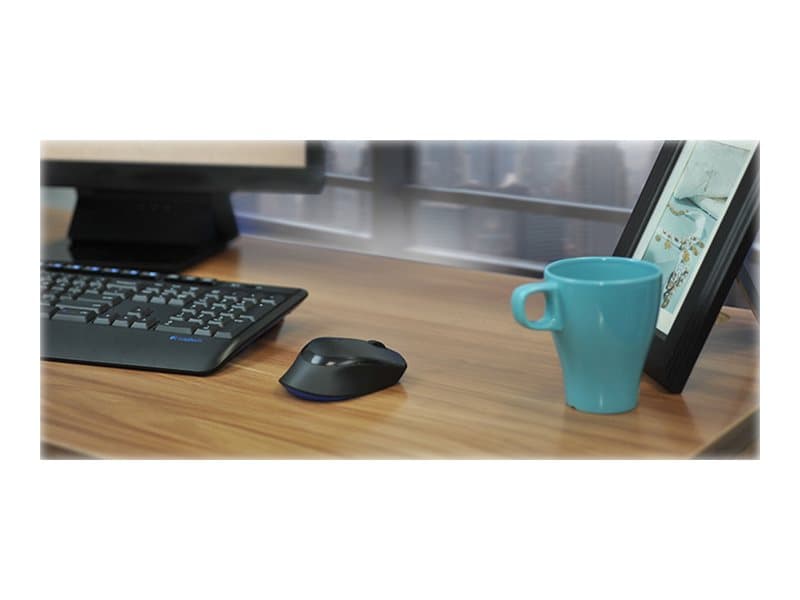 Logitech MK345, Täysikokoinen (100 %), Langaton, Langaton RF, QWERTY, Musta, Sisältää hiiren