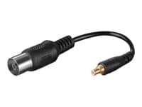 Wentronic Goobay Antennisovitin: IEC/koaksiaalipistoke - MCX-pistoke, 0,1 m - Koaksiaalipistokkeella varustetun antennikaapelin liittämiseen esim. DVB-T-USB-tikun MCX-antennituloon (67227)
