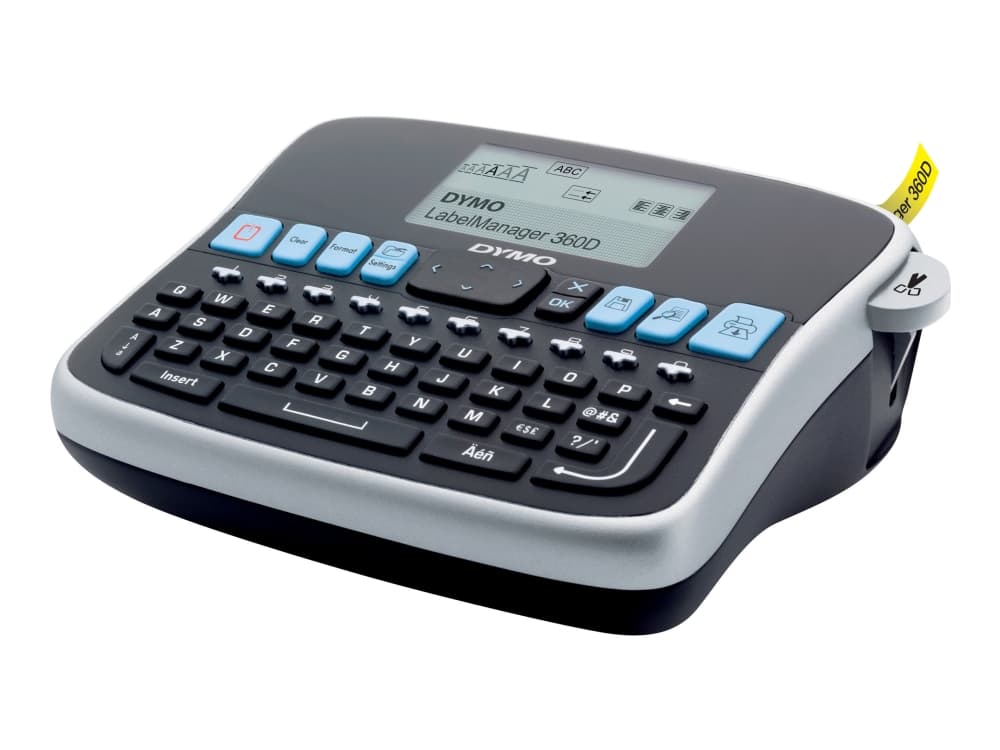 DYMO LabelManager 360D, QWERTY, D1, Suoralämpö, 180 x 180 DPI, 12 mm/s, Litiumioni (Li-Ion)