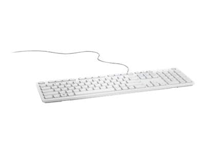 DELL KB216, Täysikokoinen (100 %), Langallinen, USB, QWERTY, Valkoinen