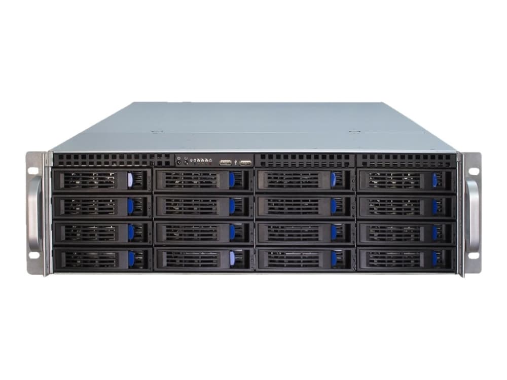 Inter-Tech 3U-3416, Teline, Palvelin, Musta, ATX, EATX, mikro ATX, Mini-ITX, SSI EEB, Terästä, HDD, Verkko, Teho, Lämpötila