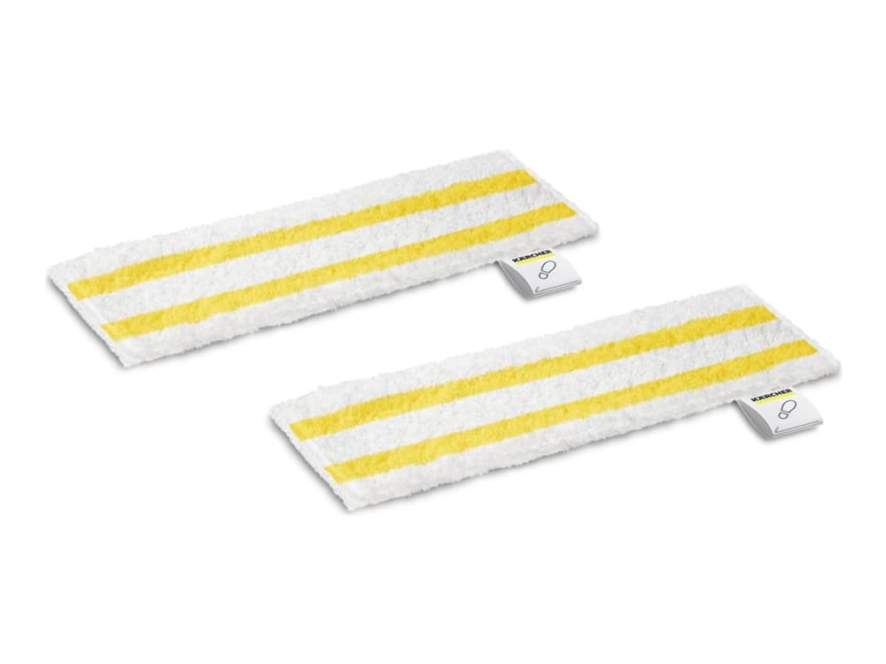 Kärcher Universal floor cloth set EasyFix, Mopin kertakäyttökangas, Valkoinen, Keltainen, 2 kpl, 115 mm, 345 mm, 10 mm