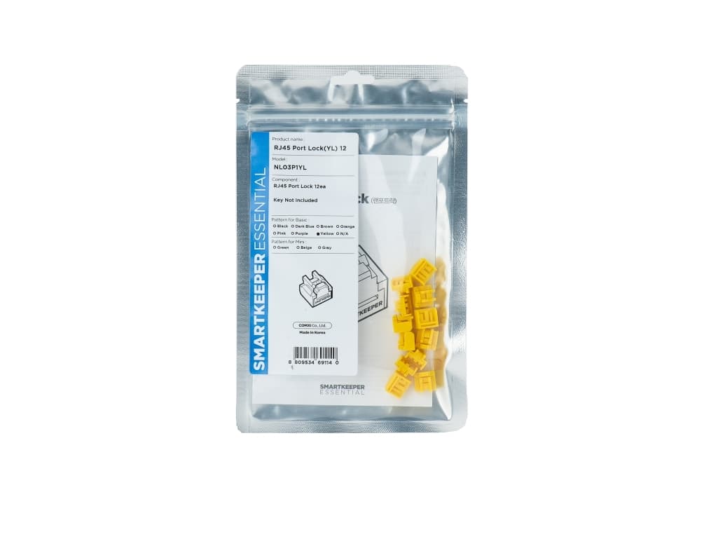 Smartkeeper NL03P1YL, Portin lukitsin, RJ-45, Keltainen, 1 kpl, Muovipussi, 130 mm