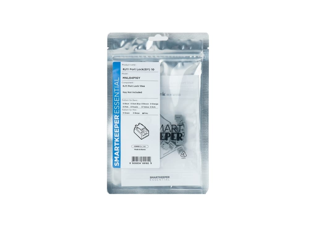 SmartKeeper Mini RJ11 Port Blocker grau 10 Stk.