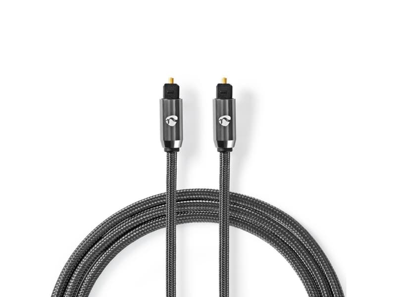 Nedis CATB25000GY10, TOSLINK, Handstik, TOSLINK, Handstik, 1 m, harmaa