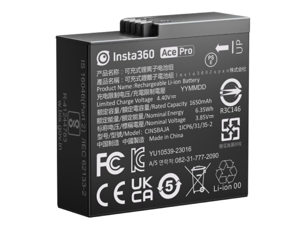 Insta360 - Akku - Li-Ion - 1650 mAh - 6.35 Wh - Insta360 Ace Pro -laitteeseen Insta360 Ace Pro