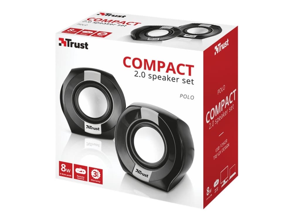 Trust Polo - Højttalere - 2.0-kanal - USB - 4 Watt (Yhteensä) - lajittelu