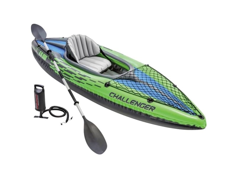 Intex K1, Puhallettava kajakki, 1 henkilö(t), 100 kg, Musta, Vihreä, Polyvinyylikloridi (PVC), 760 mm