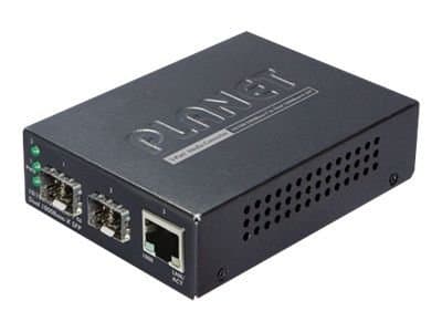 PLANET GT-1205A - Valokuitumuuntaja - GigE - 10Base-T, 100Base-TX, 1000Base-T - 3 porttia - RJ-45 / SFP (mini-GBIC)