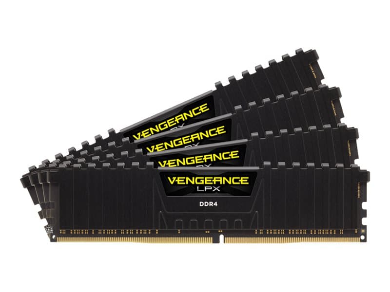Corsair Vengeance LPX CMK64GX4M4E3200C16, 64 GB, 4 x 16 GB, DDR4, 3200 MHz, 288-pin DIMM