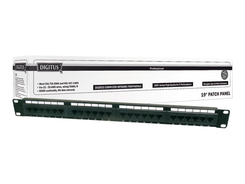 Digitus DN-91524U, RJ-45, Cat5e, musta, 515 mm, 60 mm, 654 g