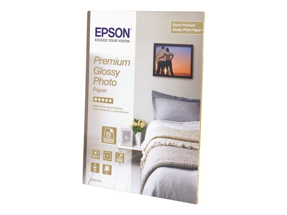 Epson Premium Glossy Photo Paper -rulla, paperirulla (l: 329), 250 g/m², Kiilto, 255 g/m², Valkoinen, SureColor SC-T7200D SureColor SC-T7200 SureColor SC-T5405 SureColor SC-T5400M SureColor SC-T5400..., 32,9 cm, 10 m