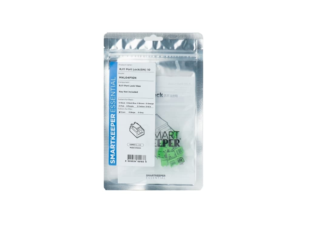 Smartkeeper MNL04P1GN, Portin lukitsin, RJ-11, Vihreä, 1 kpl, Muovipussi, 130 mm