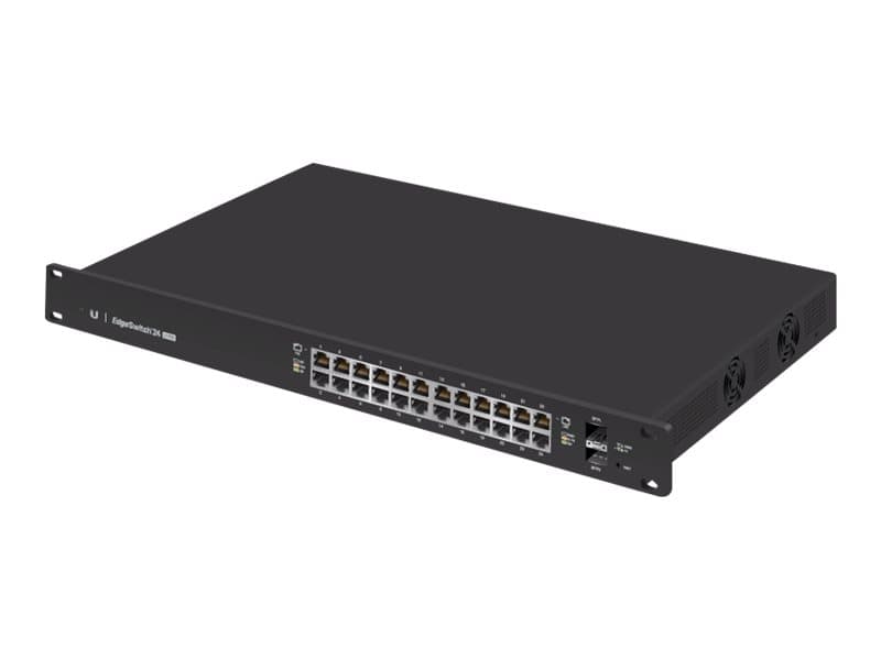 Ubiquiti EdgeSwitch 24 - Kytkin - L3 - Administreret - 24 x 10/100/1000 (PoE+) + 2 x Gigabit SFP - monterbar på stativ - PoE+