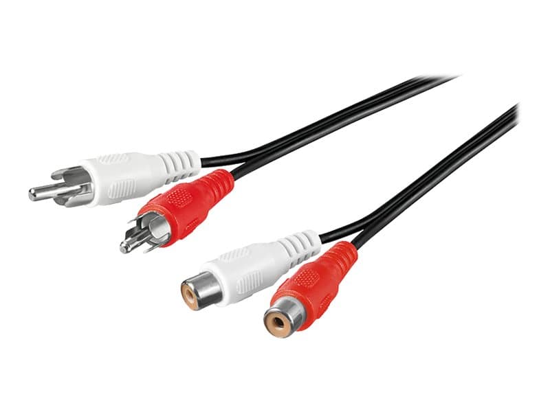 Wentronic Goobay Cinch-jatkojohto, 5 m - 2x Cinch-pistoke (audio vasen/oikea) &gt 2x Cinch-pistoke (audio vasen/oikea) (50027)