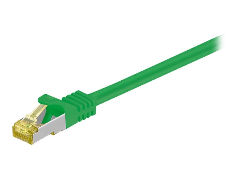 RJ45-verkkokaapeli S/FTP (PiMF), 500 MHz, CAT 7 -raakakaapelilla, vihreä, 20 m