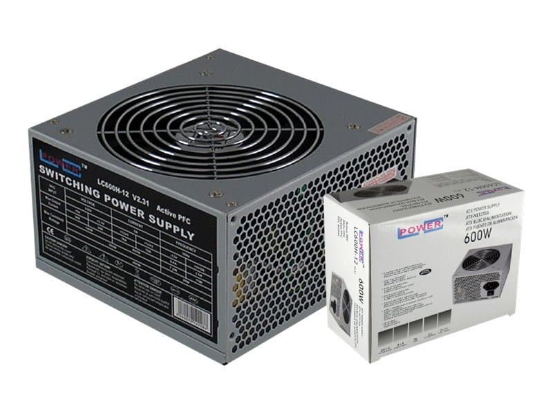 LC Power Office LC600H-12 V2.31 - Virransyöttö (sisäinen) - 600 wattia - aktiivinen PFC-järjestelmä