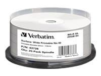 Verbatim 43738, 25 GB, BD-R, Akseli, 25 kpl