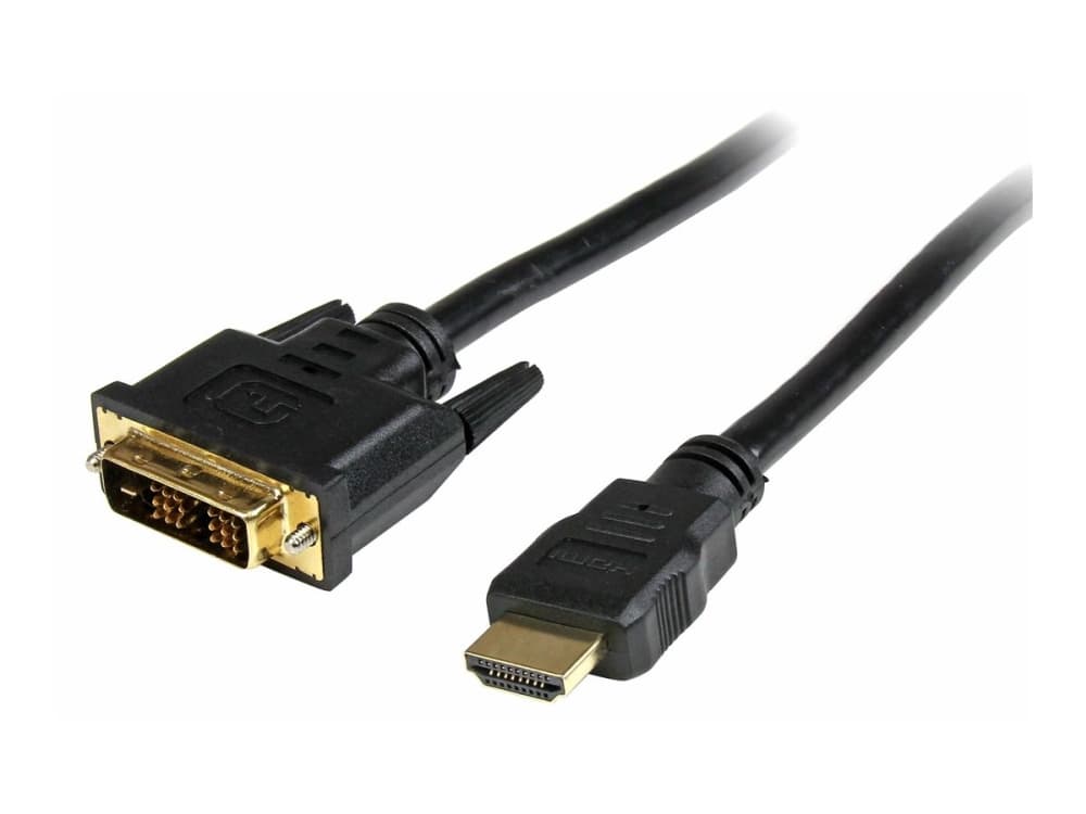 StarTech.com 0,5m HDMI to DVID Cable M/M - Sovitinkaapeli - DVI-D uros HDMI uros - 50 cm - kaksoissuojattu - musta - musta