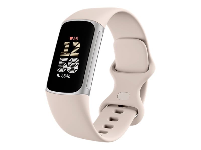 Fitbit Charge 6, Aktiivisuuden seurantaranneke, AMOLED, GPS (satelliitti), Lähialueen kommunikointi (NFC), Vedenpitävä, Beige