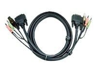 ATEN 2L-7D03U - Video / USB / äänikaapeli - USB, stereo-minijakki, DVI-I (uros) - stereo-minijakki, USB tyyppi B, DVI-I (uros) - 3 m