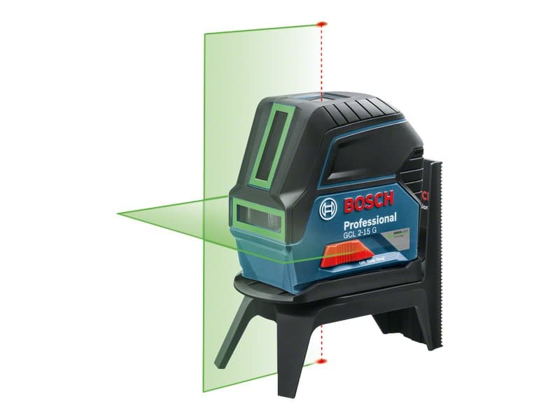 Bosch GCL 2-15 G, 10 m, 0,3 mm/m, 4°, 15 m, Vaaka/Pysty, Vihreä