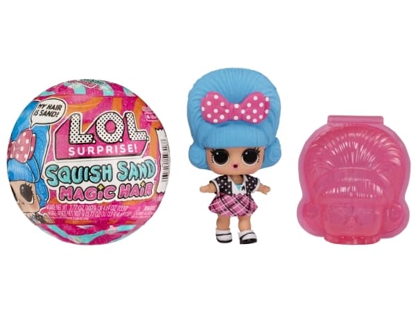 L.O.L. Surprise! Squish Sand Magic Hair Tots Asst in PDQ, Pieni nukke, Naaras, 4 vuosi/vuosia, Poika/tyttö, Monivärinen