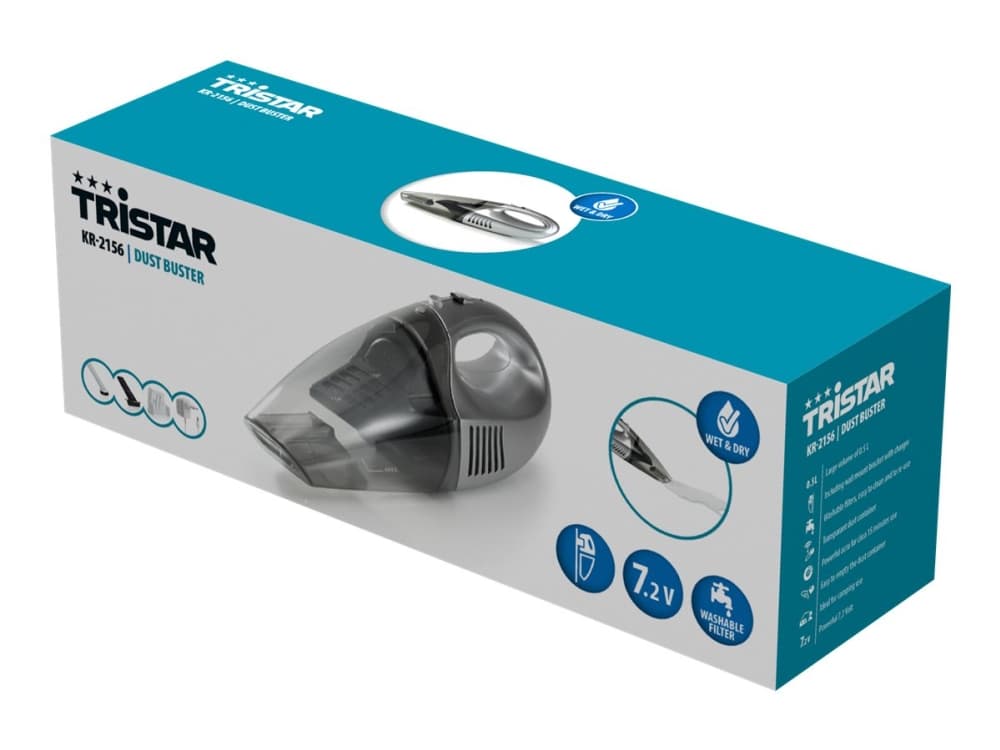 Tristar KR-2156 - Pölynimuri - käsikäyttöinen malli - ilman pussia - hopea