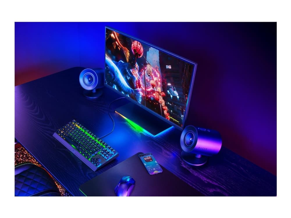 Razer Nommo V2 X -kaiutinjärjestelmä - Täyden kantaman 2.0-pelikaiuttimet PC:lle
