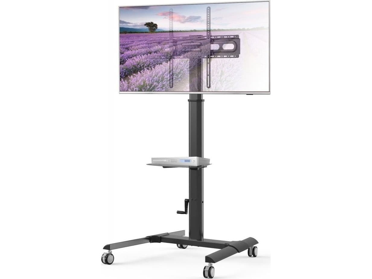 Techly ICA-TR228, Multimediakärry, Musta, Litteä paneeli, 40 kg, 81,3 cm (32), 177,8 cm (70)