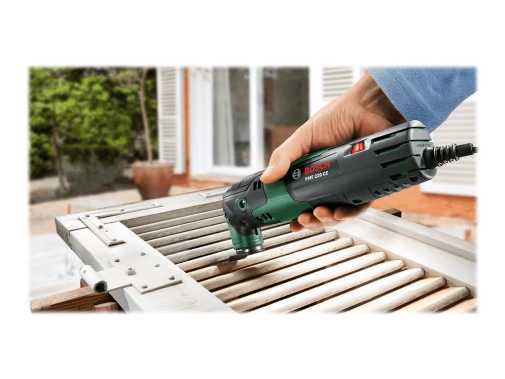 Bosch PMF 220 CE, Leikkuu, Jauhaminen, Sahaus, Musta, Vihreä, Punainen, 20000 OPM, 15000 OPM, 1,4°, AC
