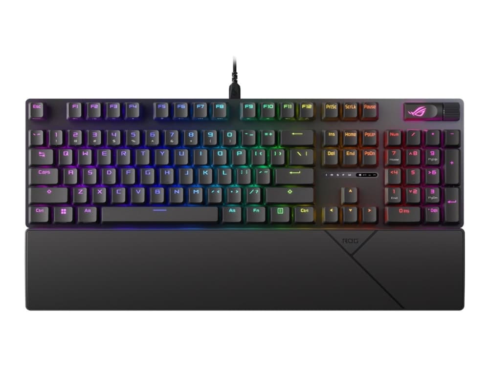 ASUS ROG Strix Scope II NX - Näppäimistö - 100 % (täysi koko) - taustavalaistu - näppäinliitin: ROG NX Snow - musta