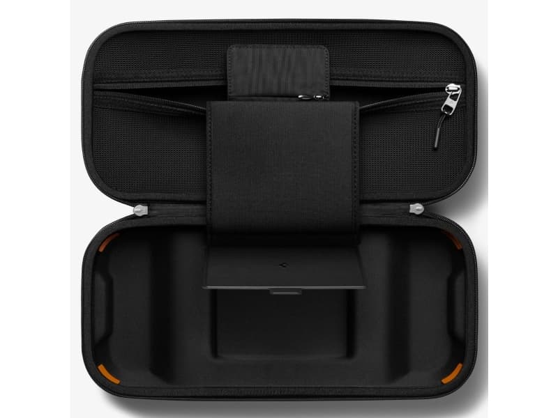 Spigen Rugged Armor Pro Sleeve, Pussi, Höyry, Musta, EVA (eteeni-vinyyliasetaatti), Polyuretaani, Steam Deck, Pudotuksenkestävä, Naarmuuntumisenkestävä