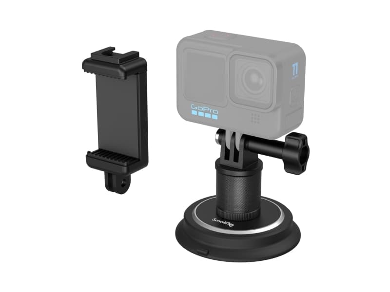 SmallRig 4347, Imukuppikiinnike, musta, ABS, Alumiini, Silikoni, 142 mm, 80 mm, 80 mm