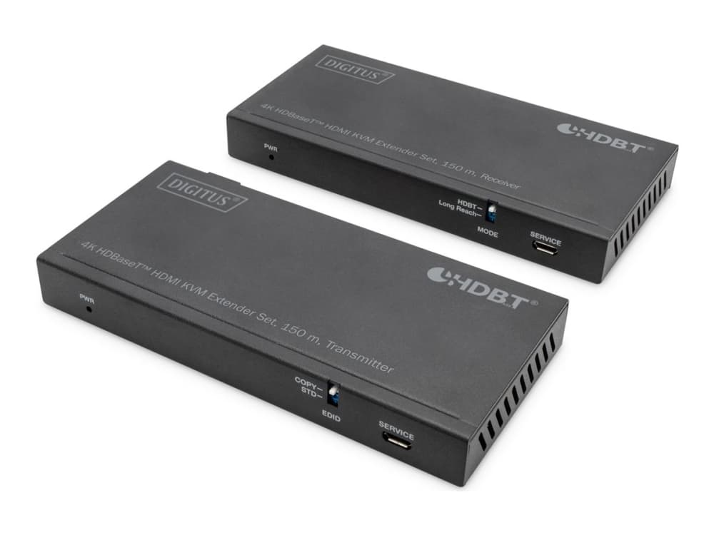 DIGITUS HDBadeT HDMI KVM Extender 150m/4K/60Hz/USB 2.0/PoC/IR/schwarz DIGITUS HDBadeT HDMI KVM Extender 150m/4K/60Hz/USB 2.0/PoC/IR/schwarz