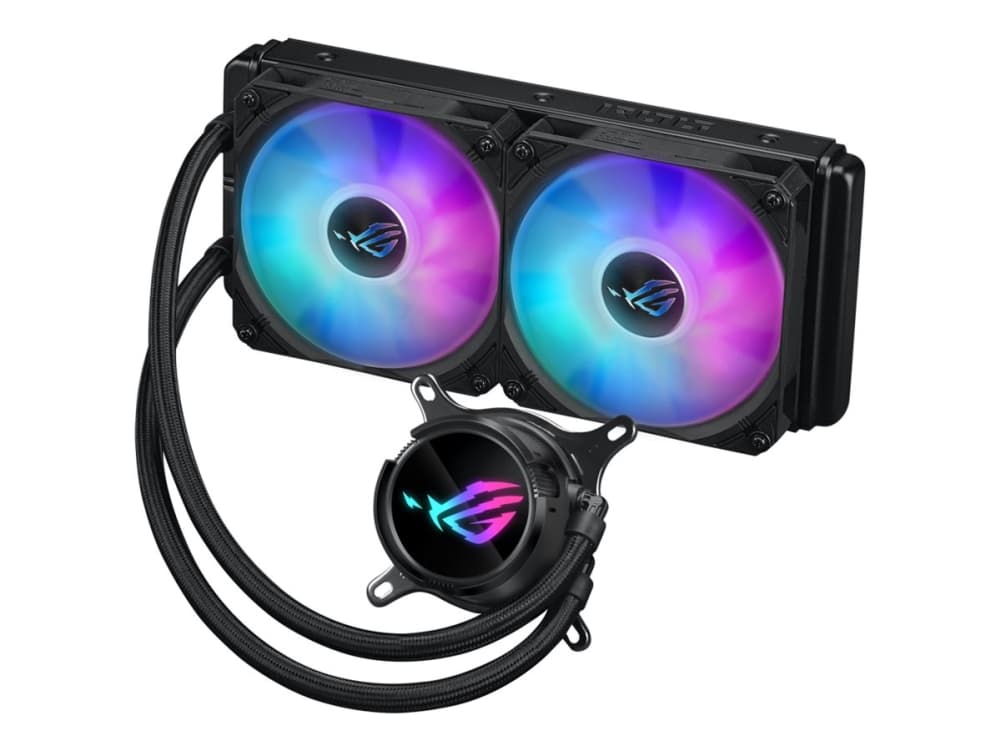 ASUS ROG Strix LC III 240 ARGB all-in-one CPU-nestejäähdytin, jossa on 360 kääntyvä vesilohko Premium ROG ARGB -tuulettimet