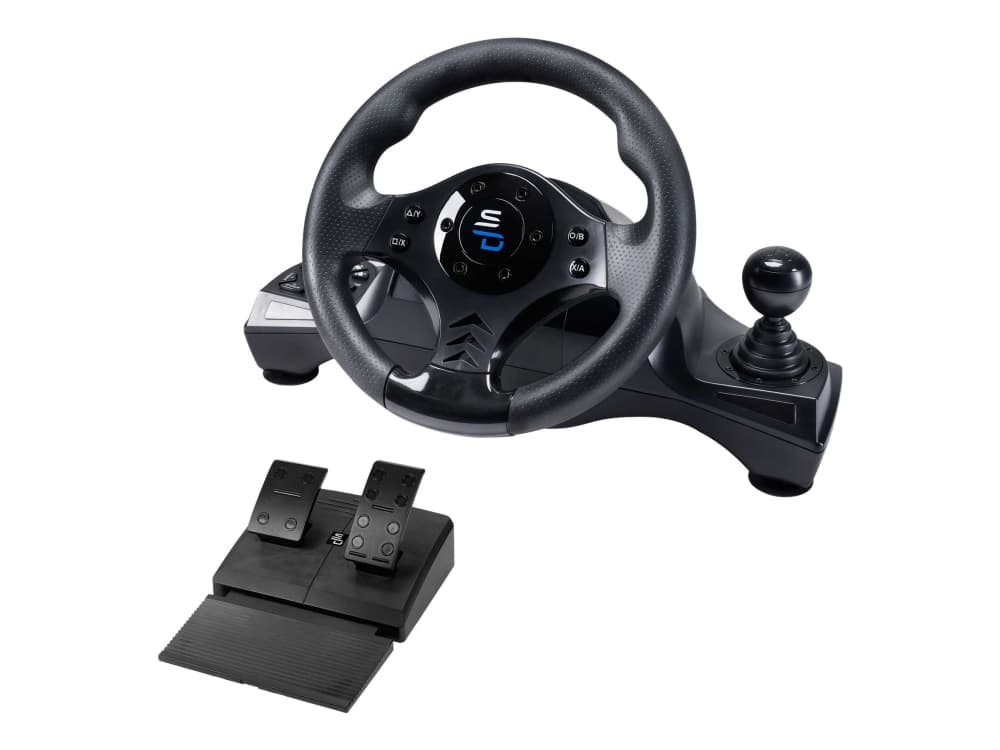 Subsonic SA5156-NG, Ohjauspyörä + polkimet, PC, PlayStation 4, Xbox One, Xbox Series X, 270°, Langallinen, USB, Musta