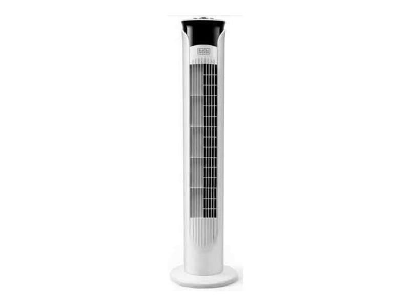Black & Decker BXEFT47E, Kotitaloustornituuletin, Valkoinen, Lattia, 57,59 dB, 26,36 m³/h, 2 h