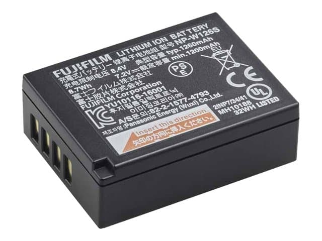 Fujifilm NP W126S - Akku - Li-Ion - 1260 mAh - 8.7 Wh - X-sarjaan X100, X-A20, X-A5, X-A7, X-E4, X-H1, X-Pro3, X-S10, X-T100, X-T200, X-T3, X-T30, X-A5, X-A5, X-A7, X-E4, X-H1, X-Pro3, X-S10, X-T100, X-T200, X-T3 ja X-T30