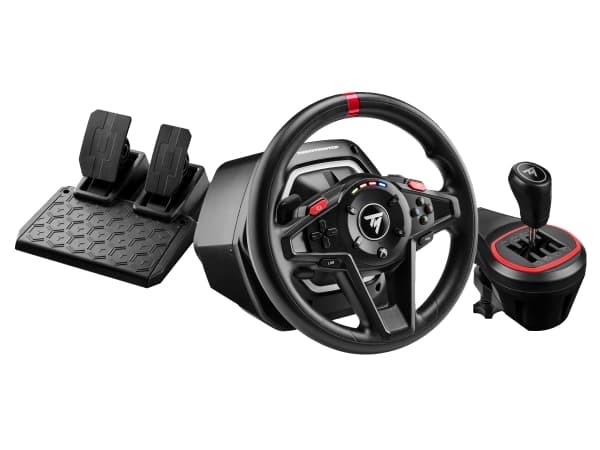 Thrustmaster T128 Shifter Pack, Ohjauspyörä + polkimet, PC, Xbox, Käsijarrupainike, View button, Setting button, Ohjauspainikkeet, Valikkopainike, Jaa-painike, Analoginen, 900°, Langallinen