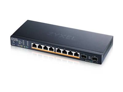 Zyxel XMG1915 Series XMG1915-10EP - kytkin - administreret, NebulaFLEX cloud - L3 Lite - smart - 8 x 100/1000/2.5G (PoE++) + 2 x Gigabit SFP / 10 Gigabit SFP+ - væg-monterbar - PoE++ (130 W)