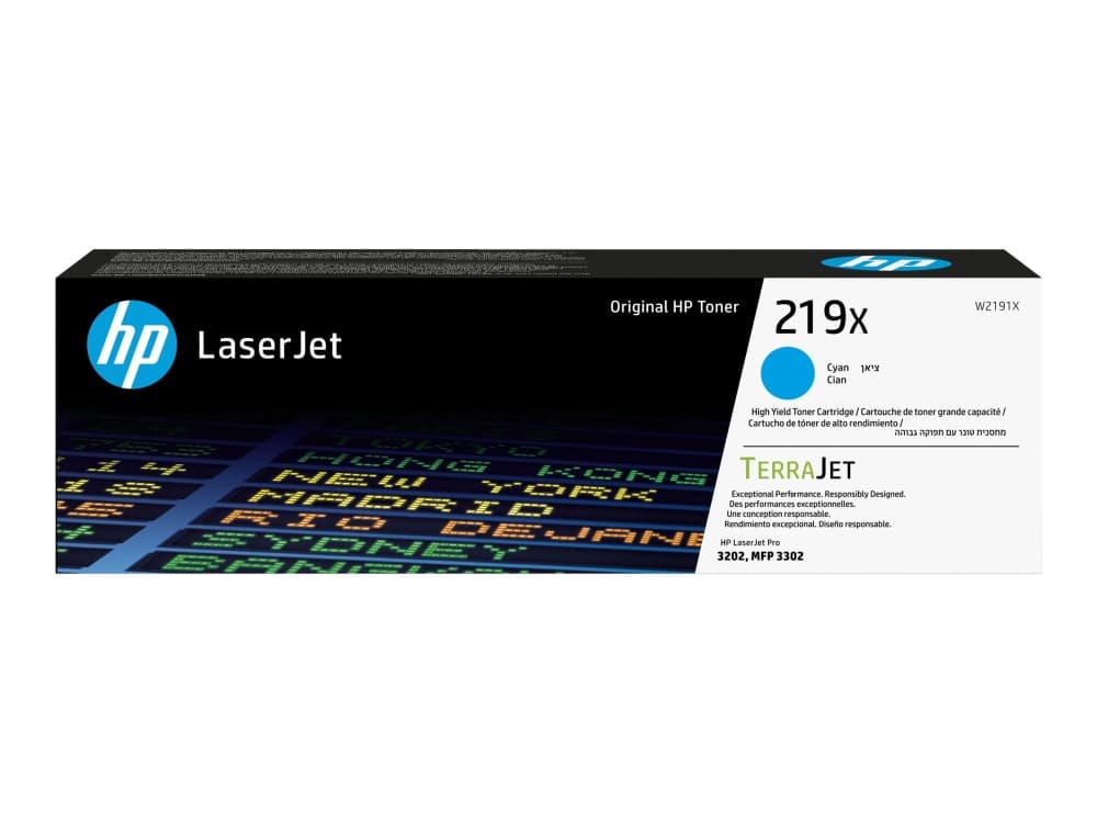 HP 219X -värikasetti, riittoisa, syaani, alkuperäinen, LaserJet, 2500 sivua, 0 sivua, Syaani, 1 kpl