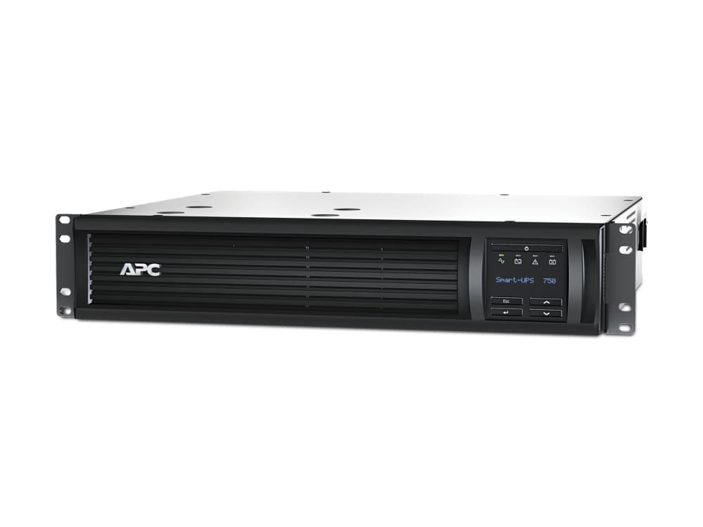 APC Smart-UPS 750VA LCD RM - UPS (rackversio) - AC 230 V - 500 Watt - 750 VA - Ethernet, RS-232, USB - output-stikforbindelser: 4 - 2U - sort - med APC UPS Network Management Card - for P/N: AR4018SPX432, AR4024SP, AR4024SPX429, AR4024SPX431, AR4024SPX432, NBWL0356A