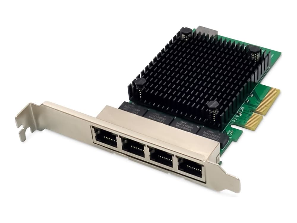 Digitus DN-10136, Sisäinen, Langallinen, PCI Express, Ethernet, 10000 Mbit/s, Musta, Vihreä