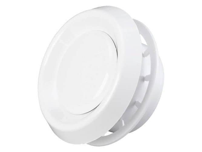 Duka tulo- ja poistoventtiili - PVC, valkoinen, Ø100 mm, tyyppi VRF